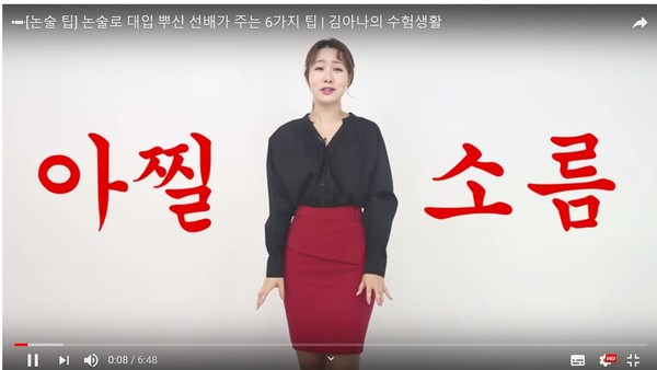 유튜브 김아나의 이중생활 방송 캡쳐